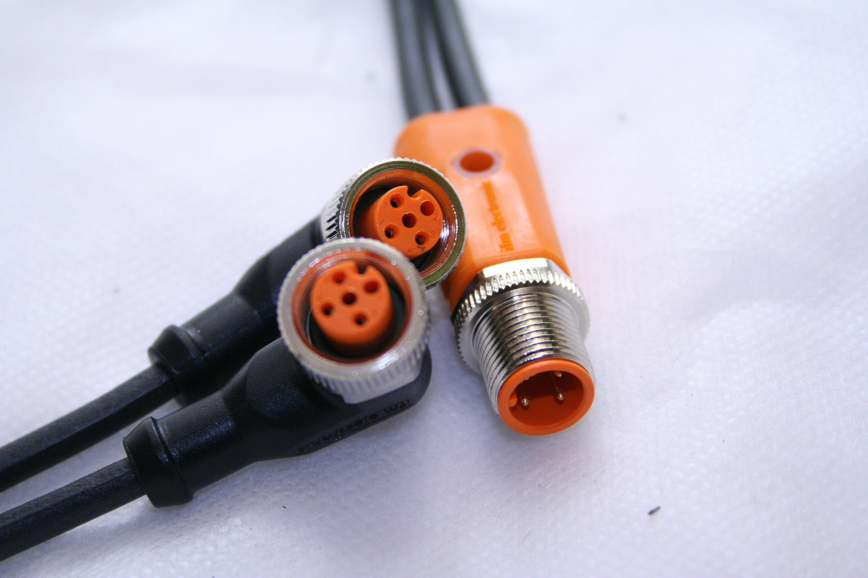 Y-kabel 0,6m M12 hona 90° LED